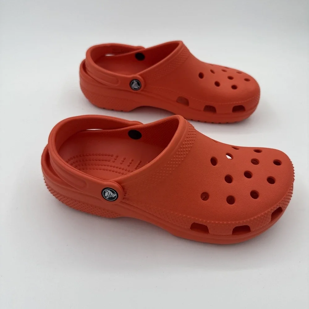 Crocs Clogs Orange Unisex Casual Water Classic Slip On Comfort Shoes M7 W9